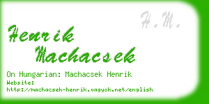 henrik machacsek business card